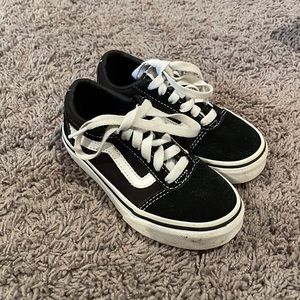 Vans kids black and white size 11